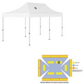 10' x 20' White Rigid Pop-Up Tent Kit, Full-Color, Dynamic Adhesion (1 Location)
